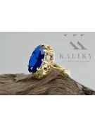 Anneau Artisanat vintage Saphir Or jaune 14 carats vrc134y